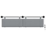 vidaXL Tête de lit suspendue Gris clair Tissu