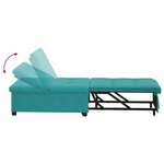 vidaXL Canapé-lit Turquoise 67 x 194 x 38 cm Velours