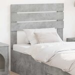 vidaXL Tête de lit Gris béton 90 cm Bois d'ingénierie