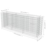 vidaXL Lit surélevé à gabion Acier galvanisé 270x50x100 cm