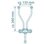 SCHÜTTE Mitigeur d'évier 2 poignées à basse pression chrome