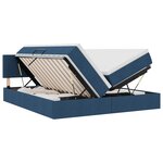 vidaXL Lit de Rangement Bleu 180 x 200 cm Cuir synthétique
