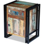 vidaXL Table de chevet Bois de récupération massif