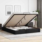 vidaXL Cadre de lit ottoman sans matelas noir 160x200 cm similicuir