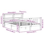 vidaXL Cadre de lit avec tête de lit sans matelas 120x200 cm