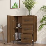vidaXL Buffet chêne marron 69 5x34x90 cm bois d'ingénierie