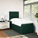 vidaXL Sommier à lattes de lit avec matelas Vert foncé 100x200 cm