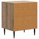 vidaXL Cabinet de chevet 2 pc Chêne artisanal 43 x 34 5 x 50 cm