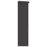 vidaXL Boîte de dépôt de colis Noir 44.5 x 29 x 110.5 cm Acier