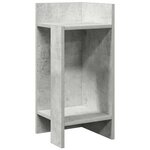 vidaXL Tables d'appoint 2 Pièces avec étagère gris béton 25 5x27x60 cm