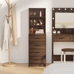 vidaXL Haut Armoire Chêne marron 40 x 41 x 135 cm Bois d'ingénierie