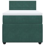 vidaXL Sommier à lattes de lit avec matelas Vert foncé 90x190 cm