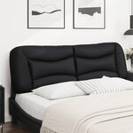 vidaXL Coussin de tête de lit Hvar noir 152 cm similicuir