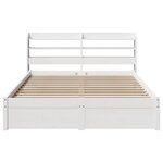 vidaXL Cadre de lit avec tête de lit sans matelas blanc 120x200 cm