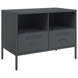 vidaXL Meuble TV anthracite 68x39x50 5 cm acier