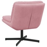 vidaXL Fauteuil relaxant pivotant Rose 63 x 75 x 76 cm Velours