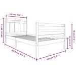 vidaXL Cadre de lit sans matelas bois massif 100x200 cm