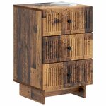 vidaXL Cabinet de chevet avec tiroir Bois ancien 43 x 41 x 66 5 cm
