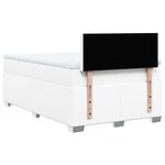 vidaXL Sommier à lattes de lit avec matelas blanc 120x190cm similicuir