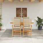 vidaXL Ensemble de salle à manger pour jardin 5 Pièces Beige