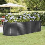 vidaXL Lit surélevé de jardin Acier enduit de poudre Anthracite