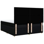 vidaXL Sommier à lattes de lit avec matelas Noir 200x200 cm Tissu