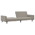 vidaXL Canapé-lit à 2 places gris clair velours