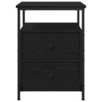 vidaXL Cabinet de chevet avec tiroir Chêne noir 34 x 35 5 x 50 cm