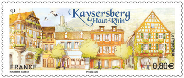 Timbre - Kaysersberg - Lettre verte