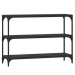 vidaXL Bibliothèque Noir 100x33x70 5 cm Bois d'ingénierie et acier