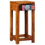 vidaXL Guéridon téléphone Marron 35 x 35 x 75 cm Bois d'acacia massif