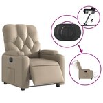 vidaXL Fauteuil inclinable électrique Cappuccino Similicuir