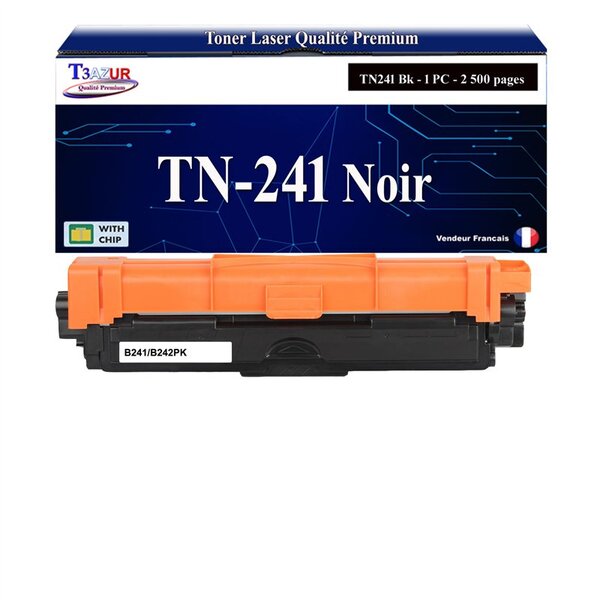 T3AZUR - Toner compatible avec Brother TN241 pour Brother MFC-9140CDN  MFC9140CDN - Noir
