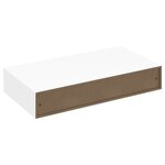 vidaXL Étagères murales avec tiroirs 2 Pièces Blanc 48 cm