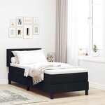 vidaXL Lit boxspring avec matelas avec matelas Noir 80 x 200 cm