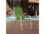 Fauteuil jardin textilène "cordoba" - phoenix - vert - lot de 4