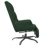 vidaXL Chaise de relaxation avec repose-pied Vert foncé Velours