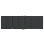 vidaXL Coussins de chaise longue lot de 2 noir tissu oxford