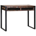 vidaXL Coiffeuse avec étagère Multicolore Bois massif de récupération