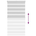 vidaXL Store zèbre gris clair largeur du tissu 75 9 cm polyester