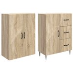 vidaXL Ensemble de Meubles 2 Pièces Chêne Sonoma 66 x 34 5 x 89 5 cm