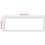 vidaXL Coureur de Tapis MARSA Noir 50 x 150 cm Polyester et PVC