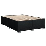 vidaXL Sommier à lattes de lit avec matelas Noir 140x190 cm Tissu