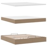 vidaXL Lit ottoman avec matelas & LED Cappuccino 180x200cm similicuir
