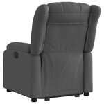 vidaXL Fauteuil inclinable électrique gris foncé tissu