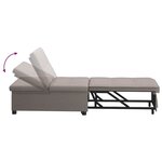 vidaXL Canapé-lit escamotable Taupe 194 x 50 x 82 cm Contreplaqué