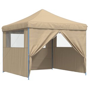 vidaXL Tente de fête 292 x 292 x 315 cm Beige Tissu Oxford