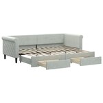 vidaXL Lit de jour avec gigogne et tiroirs sans matelas 80x200 cm