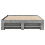 vidaXL Cadre de lit sans matelas gris béton 120x200 cm bois ingénierie