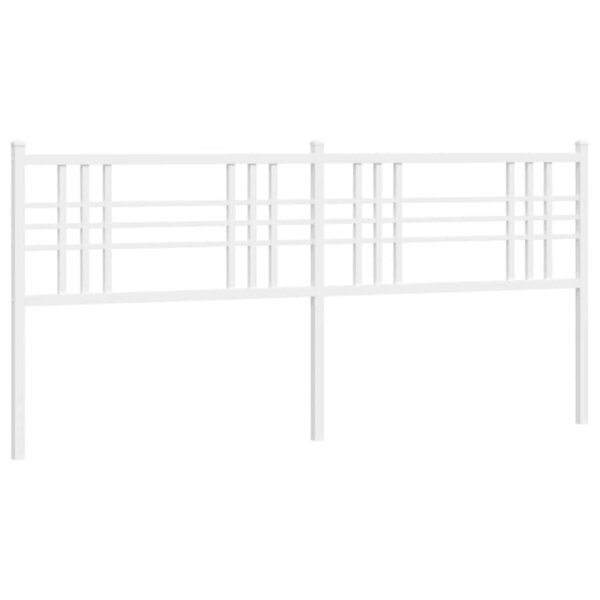 vidaXL Tête de lit de remplacement métal blanc 180 cm